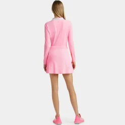 G/FORE Colour Block Collar Silky Tech Nylon Long Sleeve Zip Polo- Polos