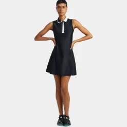 G/FORE Contrast Collar Tech Nylon Quarter Zip Dress- Skorts & Dresses