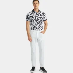 G/FORE Contrast Palm Tech Pique Modern Spread Collar Polo- Polos & Shirts