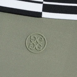 G/FORE Contrast Striped Collar Tech Jersey Banded Sleeve Polo- Polos & Shirts