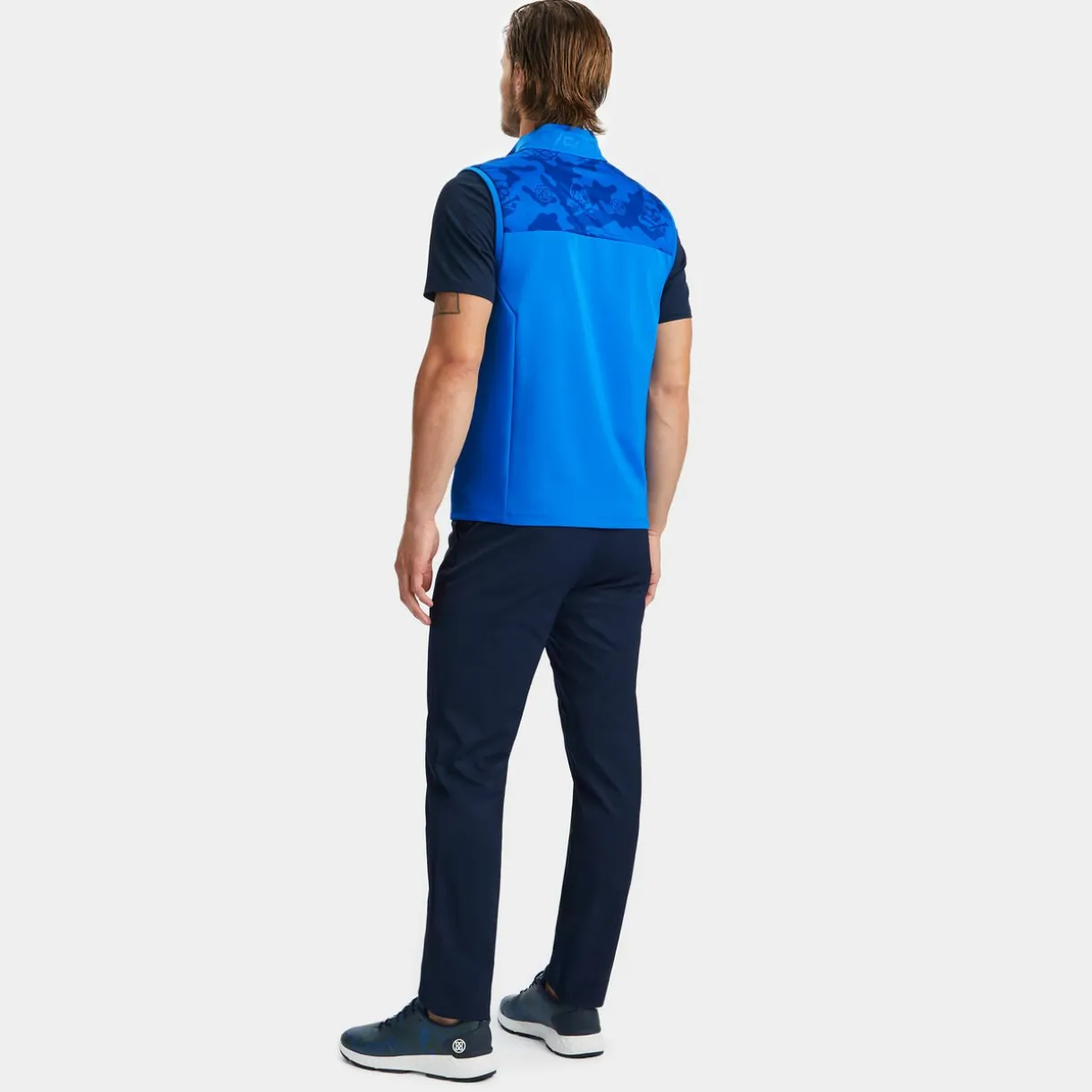 G/FORE Exploded Camo Stretch Tech Interlock Performer Vest- Outerwear