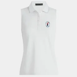 G/FORE Limited Edition 2024 U.S. Open Pleated Collar Tech Pique Sleeveless Polo- Polos