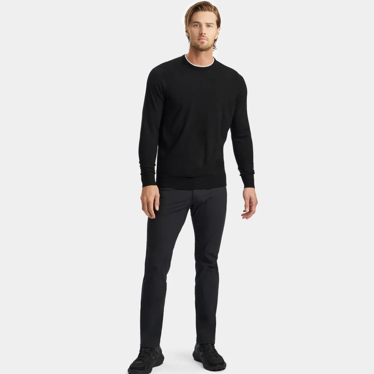G/FORE Merino Wool Blend Crewneck Sweater- Sweaters