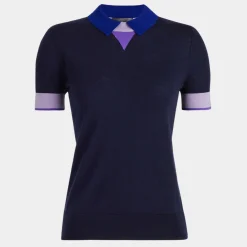 G/FORE Merino Wool Layered Short Sleeve Sweater Polo- Sweaters