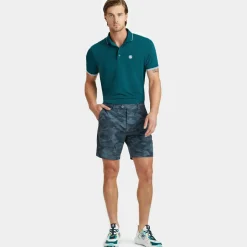 G/FORE Rib Collar Tech Pique Modern Spread Collar Banded Sleeve Polo- Polos & Shirts