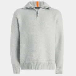 G/FORE Ribbed Funnel Neck Merino Wool Quarter Zip Sweater- Sweaters