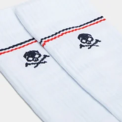 G/FORE Women's Skull & T's Ribbed Nylon Crew Sock- Socks